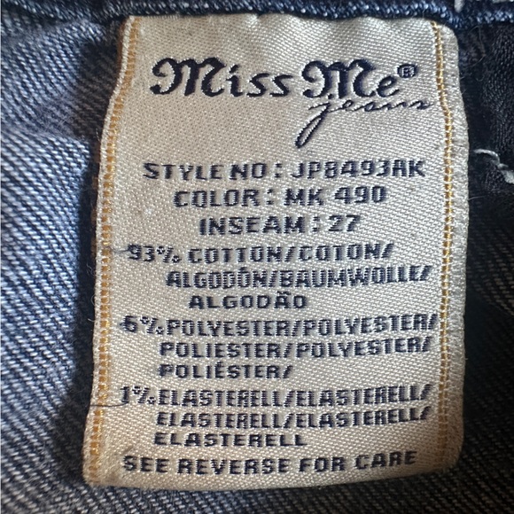 Miss Me Signature Ankle Skinny Jeans with Embellished Pockets - Picture 8 of 8